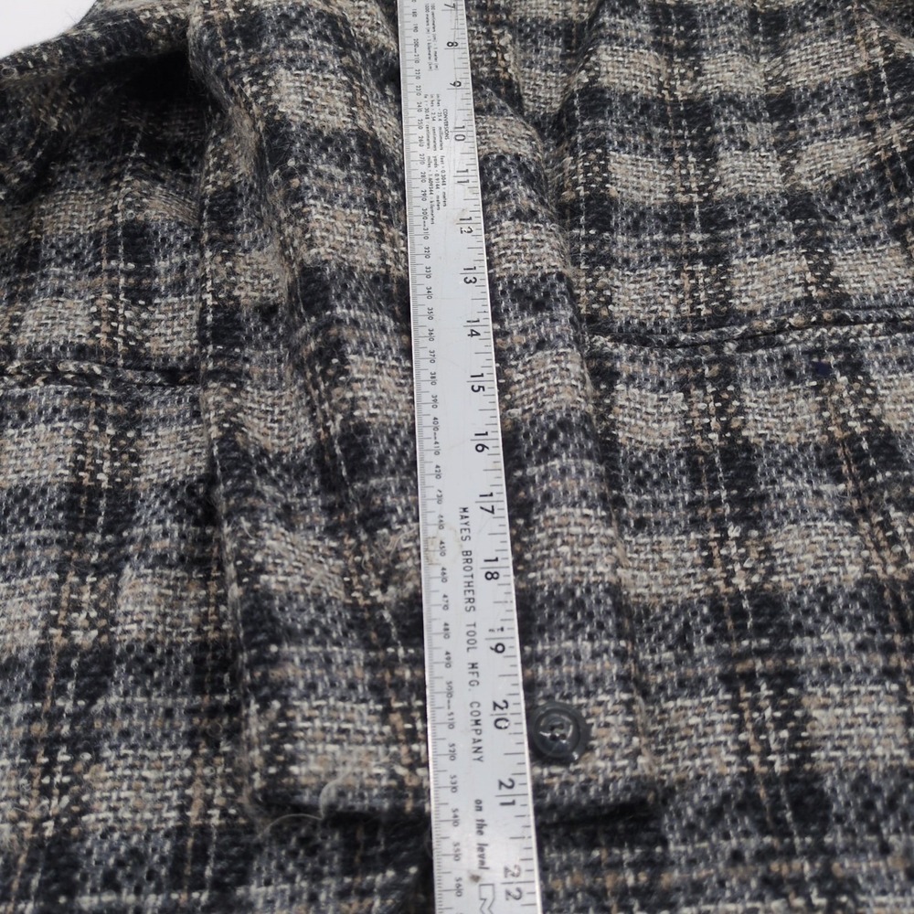 Vtg 80s Pendleton Womens Gray Tweed Plaid Wool Blazer Jacket Size 14 USA - Picture 6 of 8